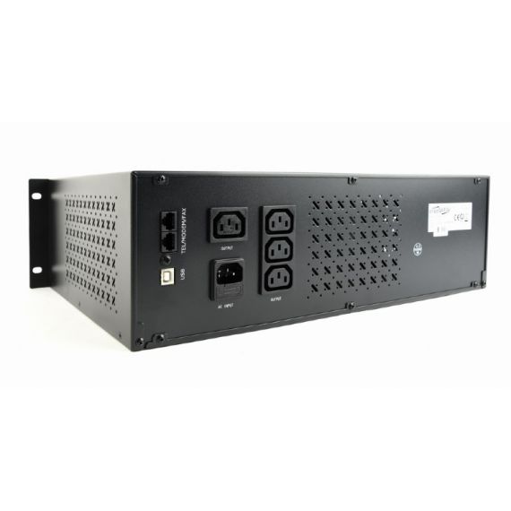 GEMBIRD RACK 3.4U UPS UPS-RACK-1500, 1500VA/900W, AVR, 4XIEC, LCD DISPLAY, USB CONTROL INTERFACE, 2X12V/7AH BATTERY