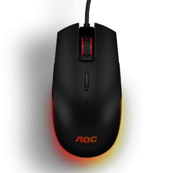 ИГРОВАЯ МЫШЬ AOC AGM500, USB, BLACK