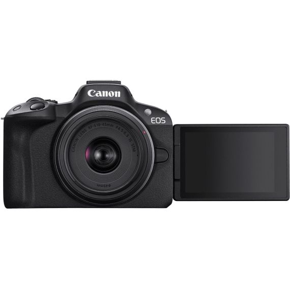 БЕЗЕРККАЛЬНАЯ КАМЕРА CANON EOS R50 + RF-S 18-45 F/4.5-6.3 IS STM + RF-S 55-210 F/5.0-7.1 IS STM BLACK  (5811C034)