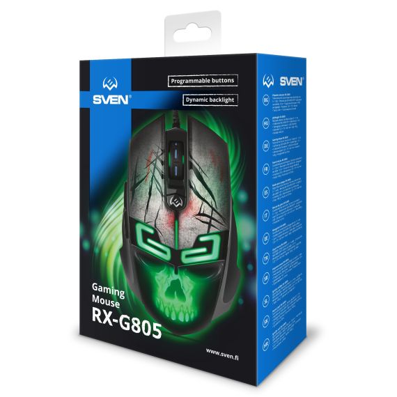 ИГРОВАЯ МЫШЬ SVEN RX-G805 / 8000DPI / USB / BLACK