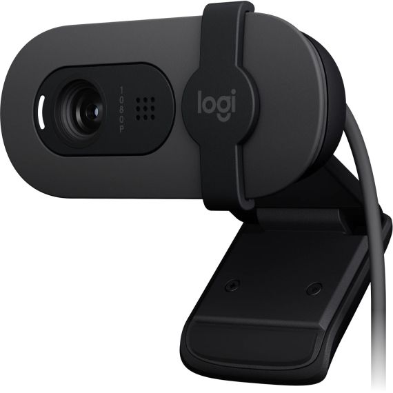 ВЕБ-КАМЕРА LOGITECH BRIO 100 / 1080P/30FPS / PRIVACY SHUTTER / MIC / USB-A / GRAPHIT