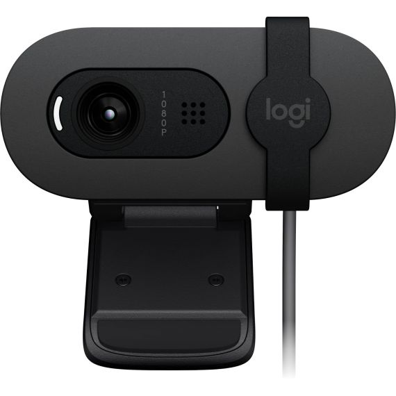 ВЕБ-КАМЕРА LOGITECH BRIO 100 / 1080P/30FPS / PRIVACY SHUTTER / MIC / USB-A / GRAPHIT