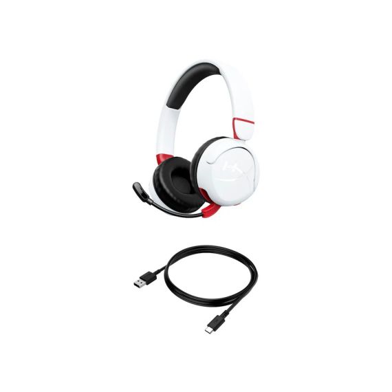 БЕСПРОВОДНЫЕ НАУШНИКИ HYPERX CLOUD MINI, WHITE/RED, [7G8F2AA]
