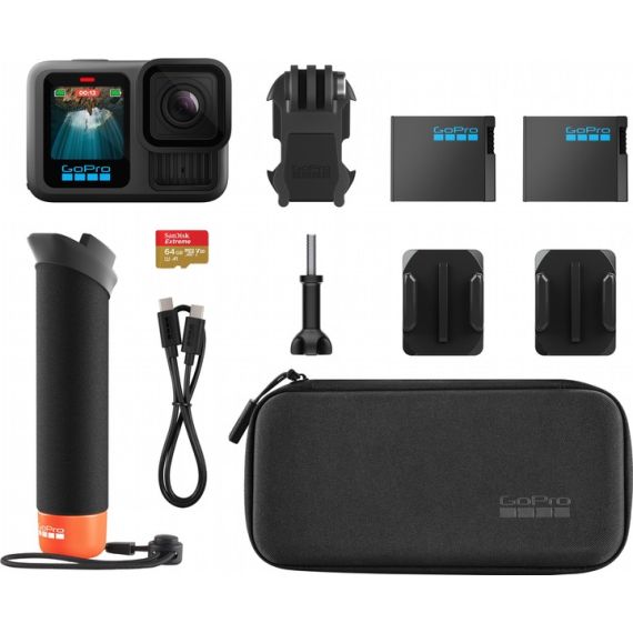 ЭКШН КАМЕРА GOPRO HERO 13 BLACK + BATTERY + SD CARD 64GB + HANDLER (CHDRB-131-RW)