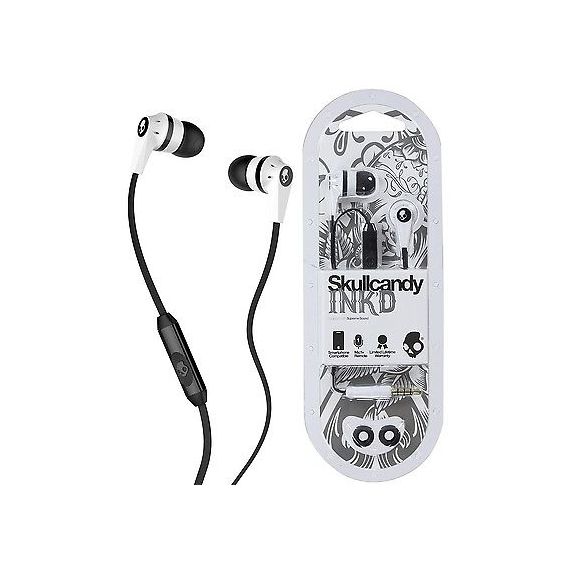 SKULLCANDY S2IKFZ-074 INKD 2.0 IN-EAR WHITE/BLACK/WHITE