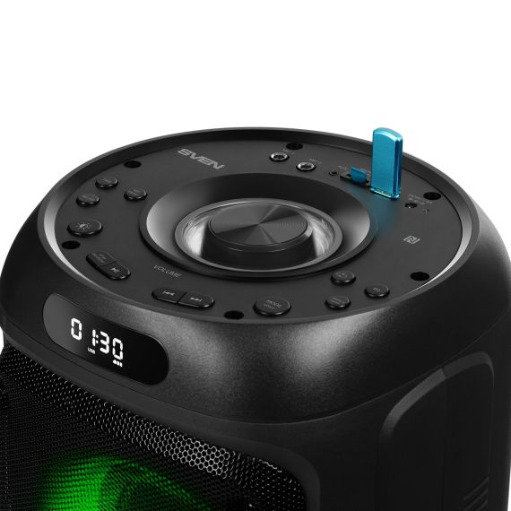 ПОРТАТИВНАЯ КОЛОНКА SVEN PS-770 BLACK / 100W / BLUETOOTH / FM TUNER / USB / MICROSD
