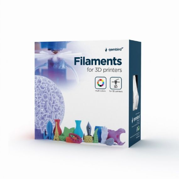 GEMBIRD PLA FILAMENT, BLACK, 1.75 MM, 1 KG