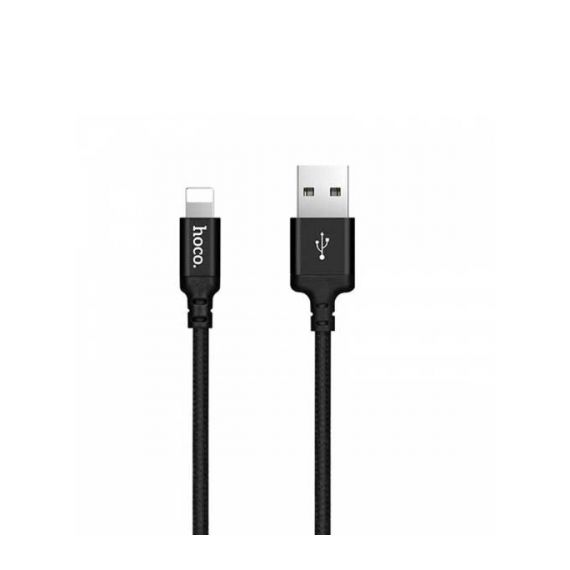 КАБЕЛЬ USB НА LIGHTNING HOCO  “X14 TIMES SPEED” / 1M / PVC / UP TO 2.0A / BLACK