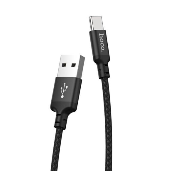 КАБЕЛЬ USB НА TYPE-C HOCO  X14 “X14 TIMES SPEED” / 1M / PVC / UP TO 2.0A / BLACK