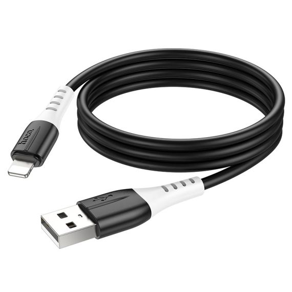 КАБЕЛЬ USB НА USB-C LIGHTNING  HOCO  X82 / 1M / SILICONE / UP TO 2.4A / BLACK