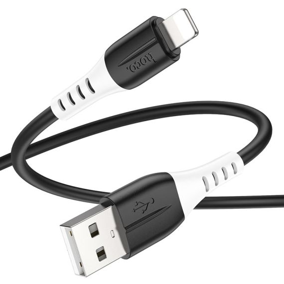 КАБЕЛЬ USB НА USB-C LIGHTNING  HOCO  X82 / 1M / SILICONE / UP TO 2.4A / BLACK