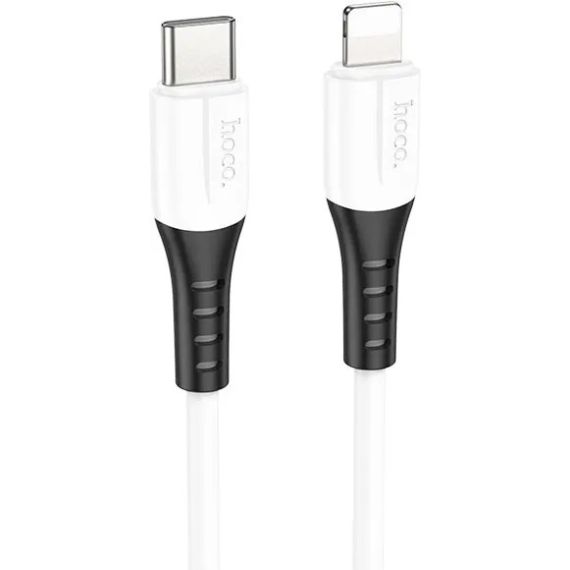 КАБЕЛЬ USB НА USB-C LIGHTNING HOCO X82 / 1M / SILICONE / UP TO 2.4A / WHITE