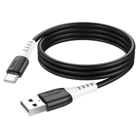 КАБЕЛЬ USB НА USB-C HOCO  X82 / 1M / SILICONE / UP TO 3A / BLACK
