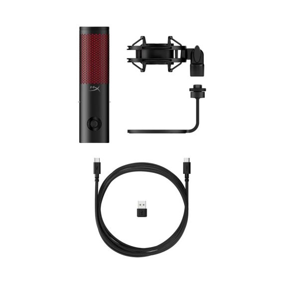 МИКРОФОН ДЛЯ СТРИМИНГА HYPERX QUADCAST 2, BLACK/RED, [872V1AA]