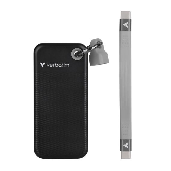 M.2 ВНЕШНИЙ SSD VERBATIM POCKET / 1TB / USB 3.2 GEN 2 / BLACK/GREY