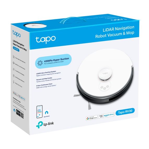 РОБОТ-ПЫЛЕСОС С ВЛАЖНОЙ УБОРКОЙ И ДАТЧИКОМ LIDAR TP-LINK TAPO RV30