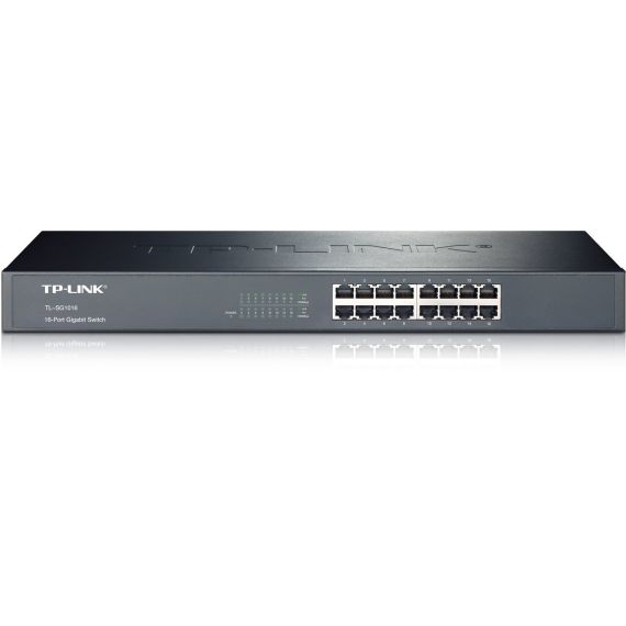КОММУТАТОР TP-LINK TL-SG1016 / 16 PORT / GIGABIT / RJ45 / 1U 19-INCH RACK-MOUNTABLE STEEL CASE