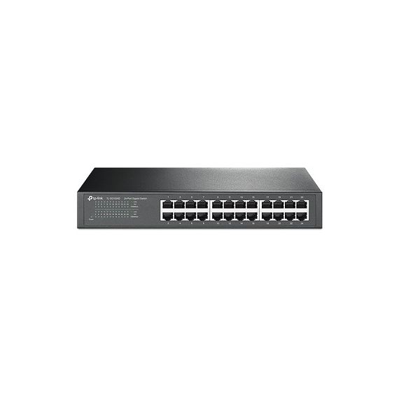 TP-LINK TL-SG1024D  24-PORT GIGABIT SWITCH, GIGABIT DESKTOP/RACHMOUNT SWITCH, 24 10/100/1000M RJ45 PORTS, 13-INCH STEEL CASE