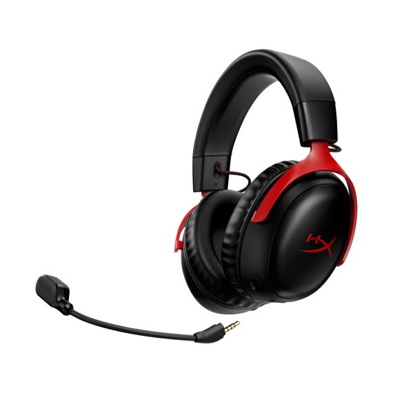 БЕСПРОВОДНЫЕ ИГРОВЫЕ НАУШНИКИ HYPERX CLOUD III WIRELESS, BLACK/RED, [77Z46AA]