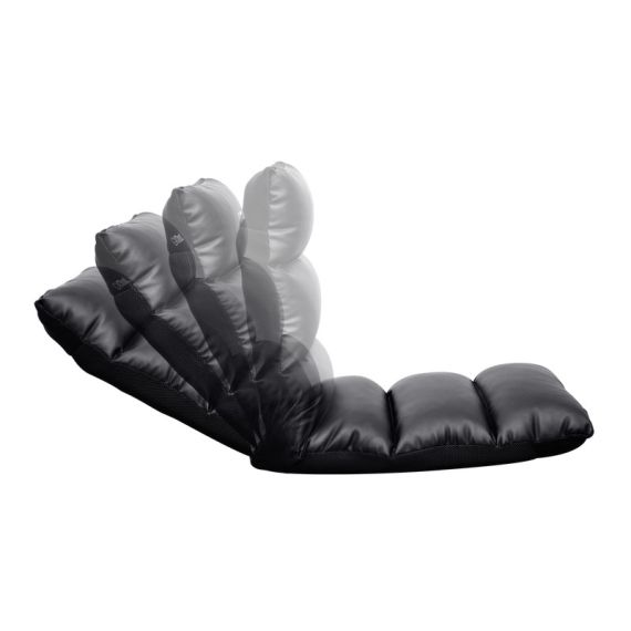 TRUST FOLDABLE GAMING FLOOR CHAIR GXT 718 RAYZEE - BLACK, PU LEATHER, ADJUSTABLE BACK REST ANGLE 0-90, HEIGHT USER 100-195 CM, UP TO 125KG