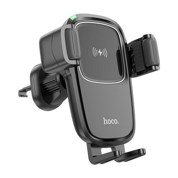 АВТОМОБИЛЬНЫЙ ДЕРЖАТЕЛЬ  HOCO HW1 PRO, WIRELESS FAST CHARGING CAR HOLDER, WIRELESS OUTPUT: 5W / 7.5W / 10W / 15W, AIR OUTLET, BLACK