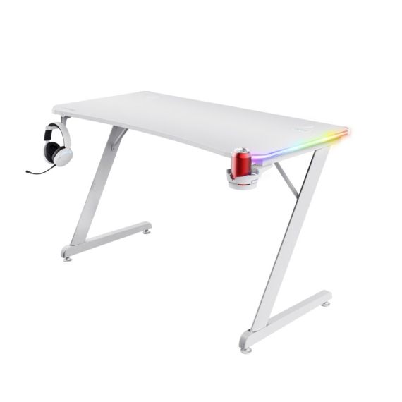 ИГРОВОЙ RGB-СТОЛ TRUST GXT 709W LUMINUS, WHITE