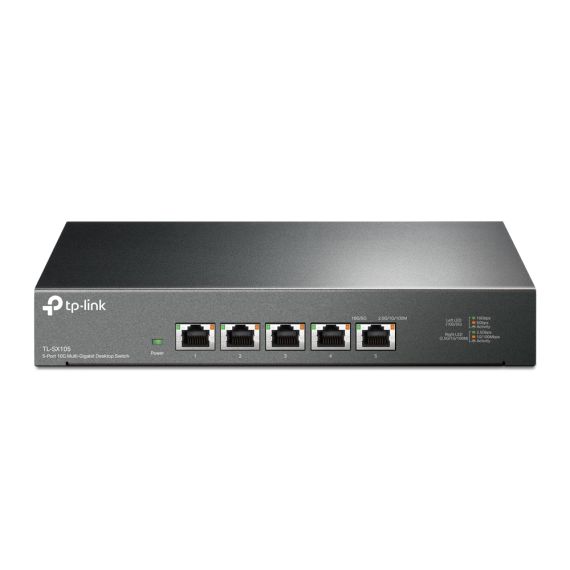 КОММУТАТОР TP-LINK TL-SX105/ 5 PORT /10GIGABIT / RJ45 / STEEL CASE