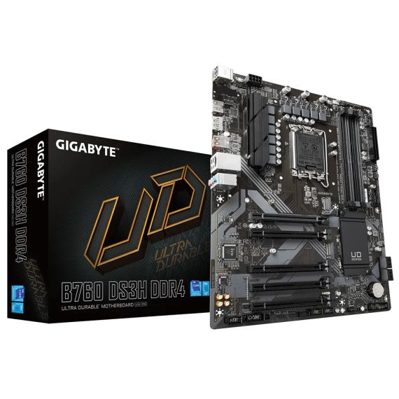 МАТЕРИНСКАЯ ПЛАТА GIGABYTE B760 DS3H DDR4  / 1700 / B760 / DDR4 / ATX