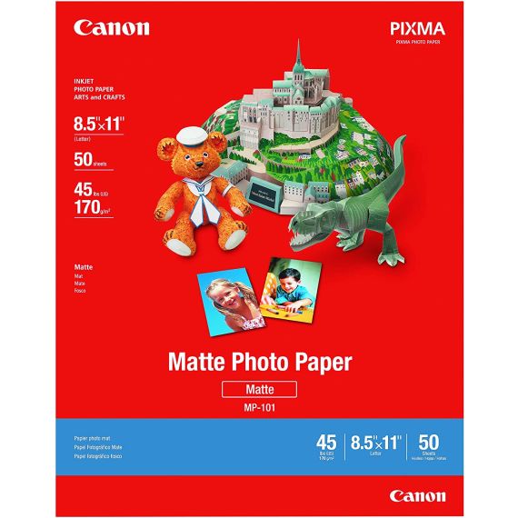 PAPER CANON MP-101- MATTE PHOTO PAPER  A4, (210X297MM), 170 G/M2, 50 PAGES.