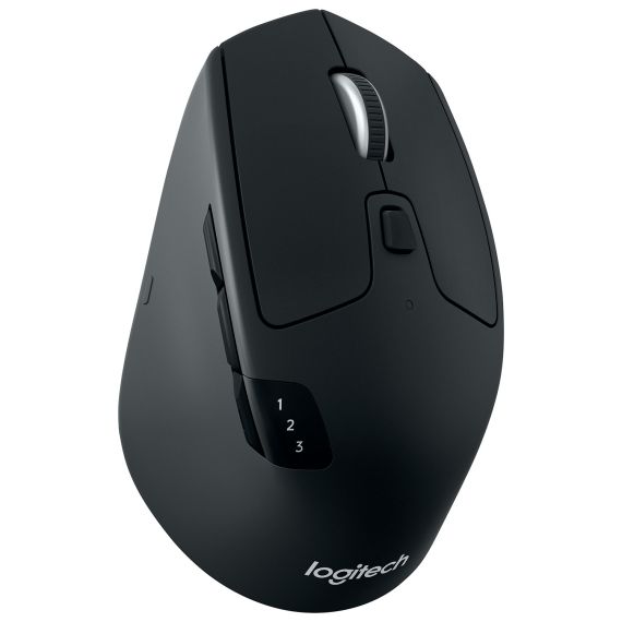 LOGITECH WIRELESS MOUSE M720 TRIATHLON, BLACK, OPTICAL MOUSE, MULTI-DEVICE, HYPER-FAST SCROLLING, SWITCHING SEAMLESSLY BETWEEN 3 COMPUTERS, BLUETOOTH SMART AND 2.4GHZ WIRELESS CONNECTION, BLACK/WHITE, RETAIL
