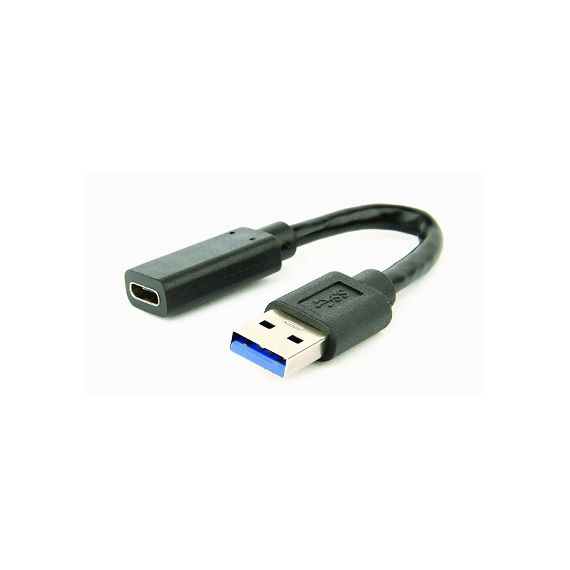 ADAPTER USB3.1-TYPE-C - GEMBIRD  A-USB3-AMCF-01, USB 3.1 TO TYPE-C FEMALE ADAPTER CABLE, 10 CM, BLACK