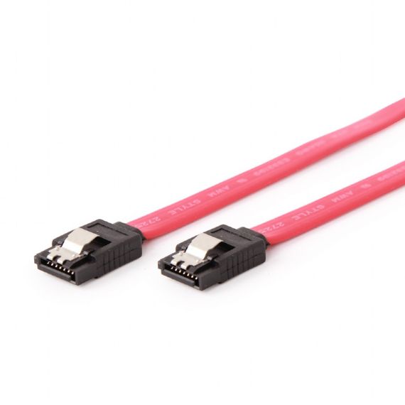 SATA DATA CABLE - 0.3M - CABLEXPERT CC-SATAM-DATA-0.3M, SERIAL ATA III 30 CM DATA CABLE, METAL CLIPS, BULK PACKING