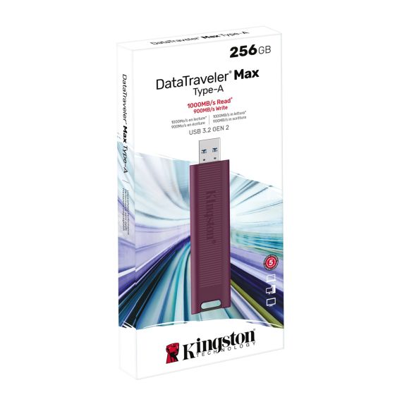ФЛЕШ-НАКОПИТЕЛЬ USB KINGSTON DATATRAVELER MAX / USB3.2 / 256GB / RED