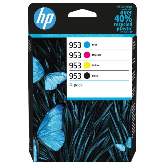 HP 953 MULTIPACK (6ZC69AE) BLACK/TRI-COLOUR ORIGINAL INK CARTRIDGES FOR HP DESKJET 7720/7740/7730