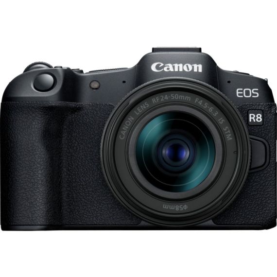 БЕЗЗЕРККАЛЬНАЯ КАМЕРА CANON EOS R8 + RF 24-50 F/4.5-6.3 IS STM  (5803C016) BLACK