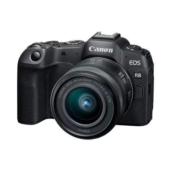 БЕЗЗЕРККАЛЬНАЯ КАМЕРА CANON EOS R8 + RF 24-50 F/4.5-6.3 IS STM  (5803C016) BLACK