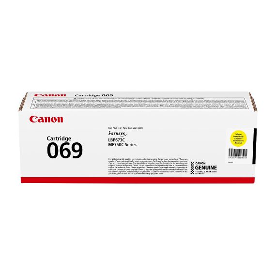 LASER CARTRIDGE CANON 069 Y (5091C002), YELLOW (1900 PAGES) FOR CANON I-SENSYS MF752CDW/ MF754CDW/ LBP673CDW