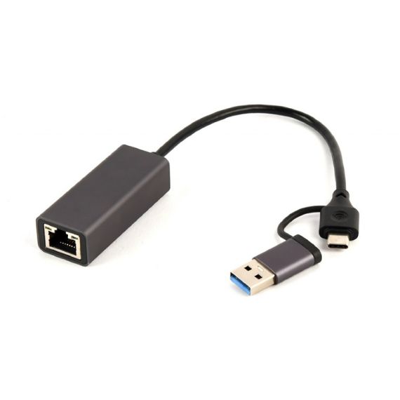 USB 3.1 + USB TYPE-C / GIGABIT ETHERNET ADAPTER  / GEMBIRD A-USB3AC-LAN-01