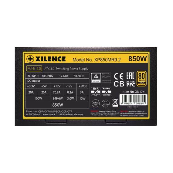 БЛОК ПИТАНИЯ XILENCE ”PERFORMANCE X” SERIES XP850MR9.2 (XN174) / 850W