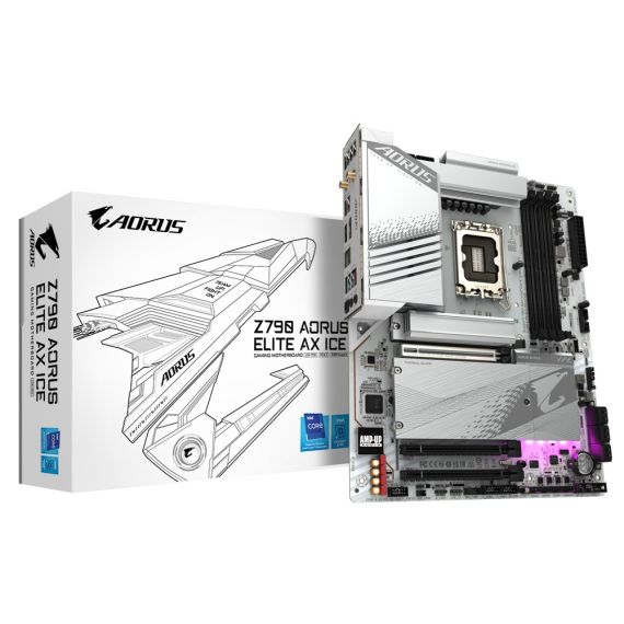 МАТЕРИНСКАЯ ПЛАТА GIGABYTE Z790 AORUS ELITE AX ICE / 1700 / Z790 / DDR5 / ATX