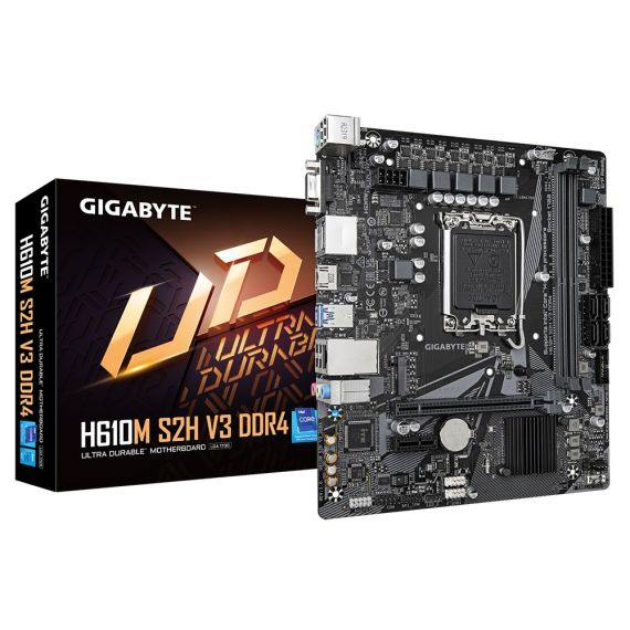МАТЕРИНСКАЯ ПЛАТА GIGABYTE H610M S2H V3 DDR4 / 1700 / H610 / DDR4 / MATX