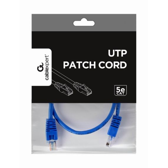 UTP CAT.5E PATCH CORD, 0.5M, BLUE