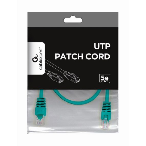 UTP CAT.5E PATCH CORD, 0.5M, GREEN