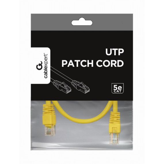 UTP CAT.5E PATCH CORD, 0.5M, YELLOW