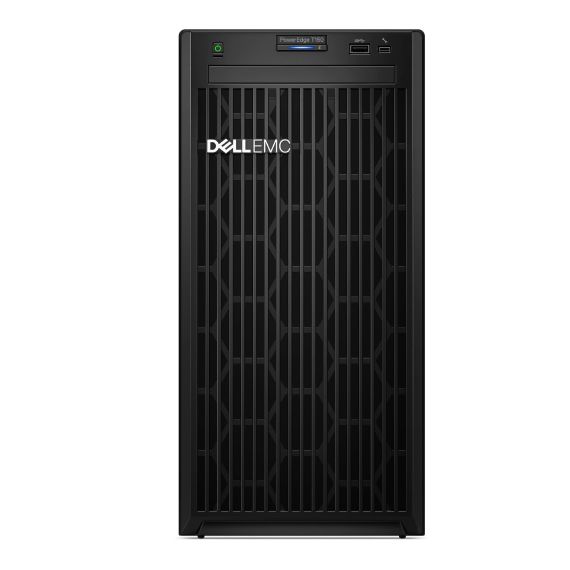 DELL POWEREDGE T150 TOWER, INTEL XEON E-2314 (2.8GHZ, 8M CACHE, 4C/4T, 65W), 1X16GB DDR4 UDIMM RAM, 2TB 7.2K RPM SATA HDD (CHASSIS UP TO 4X3,5” CABLED HDD), IDRAC9 BASIC, ON-BOARD LOM BROADCOM 5720 DUAL PORT 1GB , TPM 2.0, SINGLE CABLED 300W PSU.