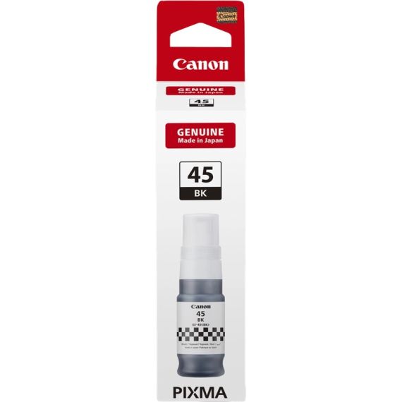 INK BOTTLE CANON GI-45 BK, BLACK (6288C001), 40ML FOR CANON MAXIFY GX1040, MAXIFY GX2040, 3000 P. (ECO: 4500 P.)