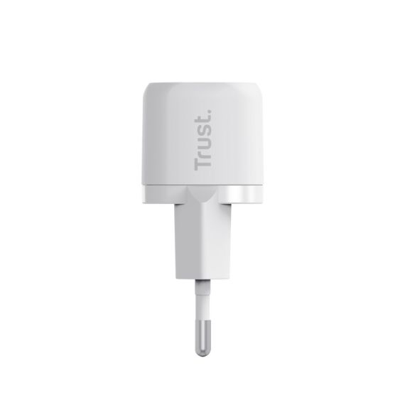 TRUST MAXO ULTRA-SMALL 20W USB-C WALL CHARGER WITH PD, USB PD 3.0 + PPS, WHITE