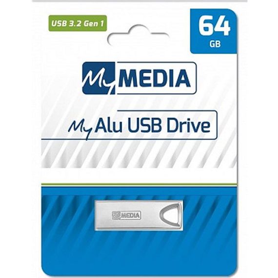 ФЛЕШ-НАКОПИТЕЛЬ USB MYMEDIA (BY VERBATIM) MYALU USB2.0 64ГБ
