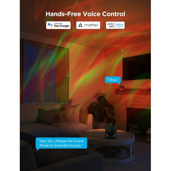 СВЕТОВОЙ ПРОЕКТОР GOVEE STAR LIGHT PROJECTOR, 18 WHITE NOISE OPTIONS