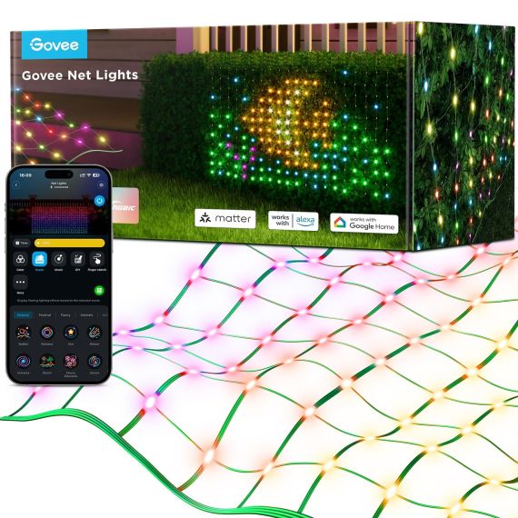 НАРУЖНЫЕ СЕТЧАТЫЕ СВЕТИЛЬНИКИ GOVEE RGBIC NET LIGHTS 1.2*1.2M